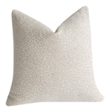 Cream Leopard Pillow Cover / Animal Print Cushion / Cheetah Pillow / Velvety Leopard Pillow Cover - Annabel Bleu