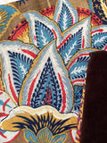 Schumacher Zanzibar Linen Print Pillow Cover in Cerulean - Annabel Bleu