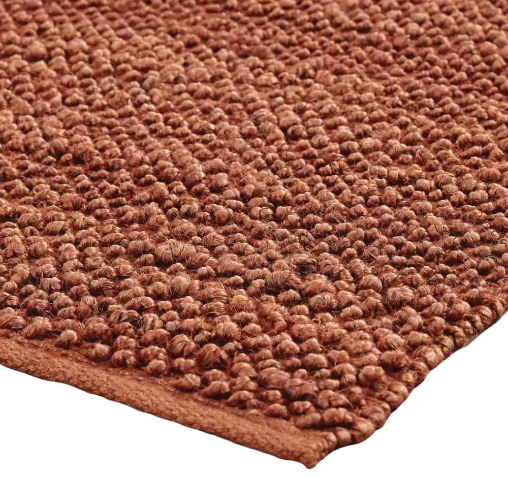 Rust Jute Woven Rug | Annabel Bleu