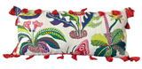 Schumacher Exotic Butterfly Pillow Cover with Tassels - Annabel Bleu