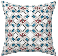 Vintage French Print Linen Pillow Cover: Available in 10 Sizes