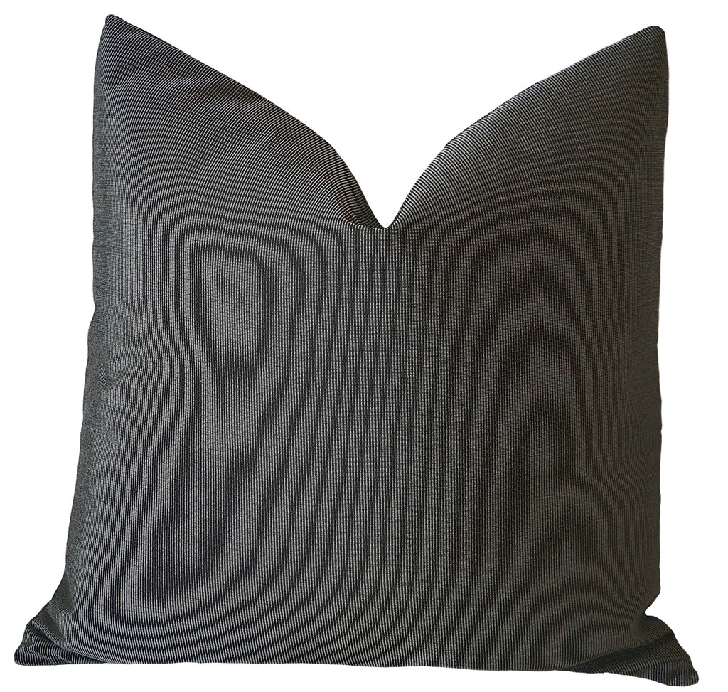 Sunbrella Cast Charcoal Indoor/Outdoor Pillow Cover with Pillow Insert –  FoamRush