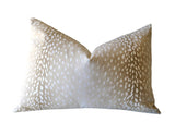 Antelope Pillow Cover / Grey, Beige, Navy, or Blush Fawn pillow / 20x20 accent pillow / 20x20 Gray throw pillow / Grey Spotted pillow / Sofa pillow case - Annabel Bleu