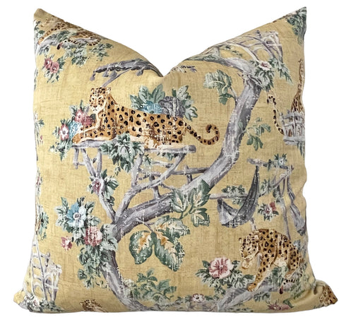 Lounging Leopards 22x22 Pillow Cover - Annabel Bleu
