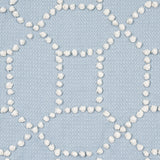 Schumacher “Vento, Sky” Embroidered fabric by the Yard - Annabel Bleu
