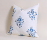 Schumacher Blue and White Pillow cover / Block Print Pillow Cover / Beatrice Bouquet - Annabel Bleu