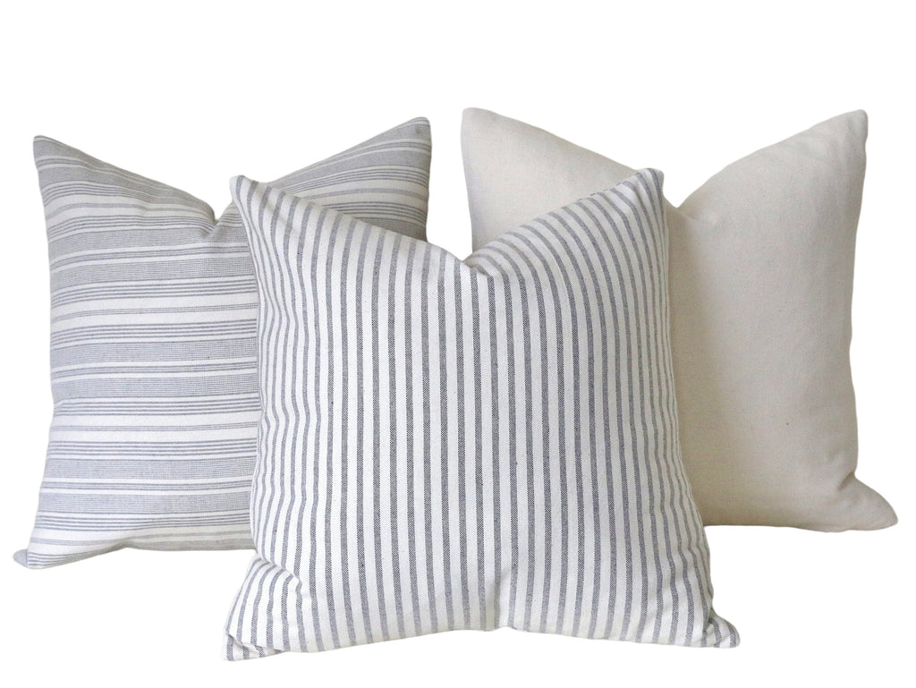 Home Brilliant 24X24 Pillow Cover Large Throw Pillows Euro Sham Striped  Solid Co
