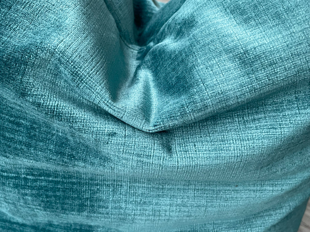 Prussia:” Dark Turquoise Velvet Upholstery Fabric by the yard