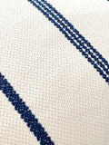 Navy Blue Chenille Striped Pillow Cover / Nautical Pillow cover / Coastal Pillow Cover / Navy Blue 22x22 24x24 - Annabel Bleu