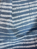 Mudcloth Style Performance Fabric / Indigo Upholstery Fabric by the Yard / Home Decor Fabric / Mudcloth Upholstery - Annabel Bleu