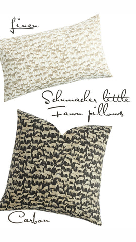 Schumacher Little Fawn Pillow Cover - Annabel Bleu