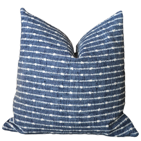 Harvest, Night Sky: Textural Striped Decorative Pillow Cover - Annabel Bleu