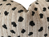 Leopard Pillow Cover from Performance Fabric / Animal Spots pillow / 16x16 Black Cream Taupe Pillow / 18x18 Throw Pillow Cover / 20x20 Pillow: Performance Fabric - Annabel Bleu