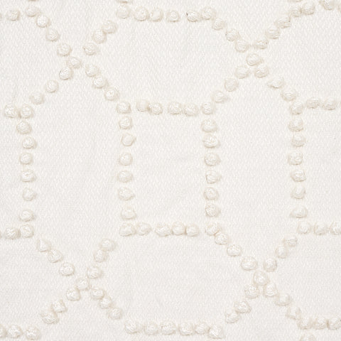 Schumacher “Vento, Ivory” Embroidered fabric by the Yard - Annabel Bleu