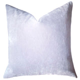 Iced Lavender Vintage Velvet Pillow Cover / Light Purple 20x20 Pillow Cover or 9 Other sizes Pillow / Solid Purple Cushion Cover - Annabel Bleu