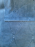 Blue Velvet Upholstery Fabric by the yard / Geometric Velvet fabric / Delft Blue Home Decor Velvet Fabric by the Yard - Annabel Bleu
