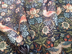 Strawberry Thief: Velvet William Morris Upholstery Fabric by the yard / Historic Velvet Home Fabric / High End Upholstery Velvet