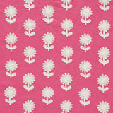 Paley: Pink and White Embroidered Schumacher fabric by the yard - Annabel Bleu