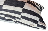 Elton: Chromatic Woven Black and Beige Decorative Pillow Cover - Annabel Bleu
