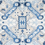 Tiraz, Indigo: Schumacher Upholstery Velvet Fabric by the yard - Annabel Bleu