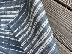Mudcloth Style Performance Fabric / Blue Grey Upholstery Fabric by the Yard / Home Decor Fabric / Mudcloth Upholstery