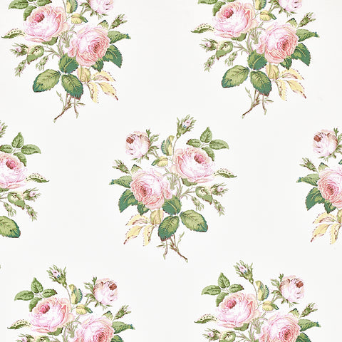 Schumacher Fabric by the yard: Loudon Rose, Blush - Annabel Bleu