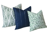 Santa Cruz Collection: Green Outdoor Pillow Covers / Outdoor Pillow cover / Green Patio Pillow / Banana Leaf Pillow Cover - Annabel Bleu