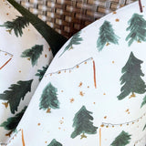Christmas Tree Lot: Green and White Christmas Pillow Covers - Annabel Bleu