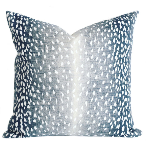 Navy or Beige Fawn Pillow Cover / Navy pillow / 20x20 or 9 other sizes Navy accent pillow / Navy throw pillow / Navy Animal Print pillow / Pillow for beds - Annabel Bleu