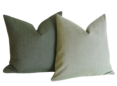 Sage or Pine Green Sunbrella Outdoor Pillow cover / Sunbrella Solids - Annabel Bleu