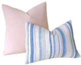 Blush Solid Pillow Cover / Sunset Beach Collection / 20x20 Pillow Cover / Throw Pillow 22x22 / Blush 12x21 Pillow / Cream 24x24 Pillow Cover - Annabel Bleu