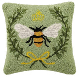 Queen Bee Hooked Pillow - Annabel Bleu