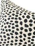 Dalmatian Spots Outdoor Pillow Cover / Dotted Outdoor Pillow cover / Black White Patio Pillow / Porch Pillow Cover / Outdoor 12x18 18x18 20x20 - Annabel Bleu