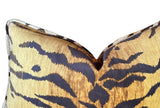 Tigre Velvet Pillow Cover / Velvet Tiger Animal Print Pillow Cover / Hollywood Regency Decor: Available in 10 Sizes - Annabel Bleu
