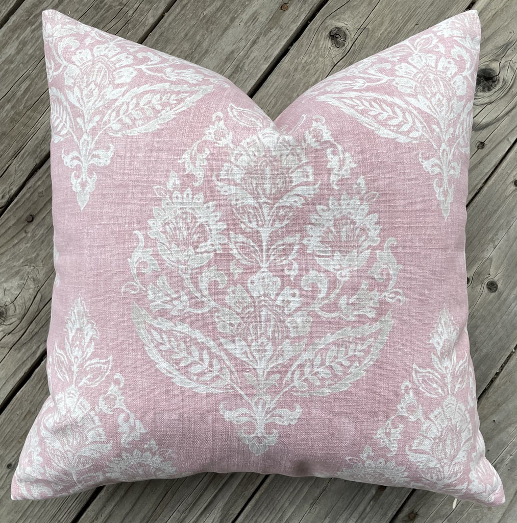 Upholstery Spotted Pattern 18x18 Pillow Cover - Pink, Red, Gray