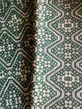 Dark Green Velvet Upholstery Fabric by the yard / Green Velvet Home Fabric / French Dominotes Upholstery Velvet - Annabel Bleu
