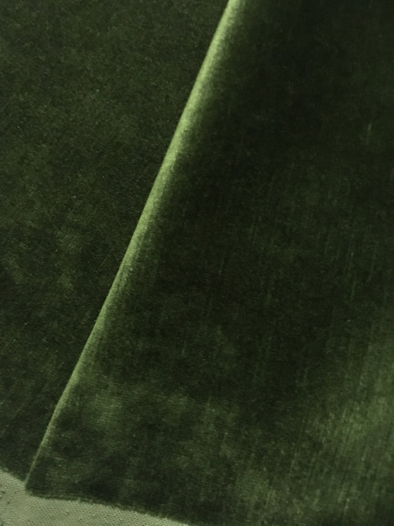 Green Green Solid Texture Velvet Upholstery Fabric by The Yard