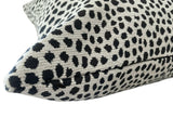 Dalmatian Woven Outdoor Pillow Cover / Black and White Outdoor Pillow Cover / Stylish Dots Pillow Cover - Annabel Bleu