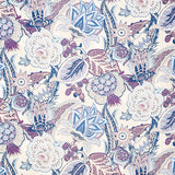 Schumacher Zanzibar Linen Fabric by the yard: Hyacinth - Annabel Bleu