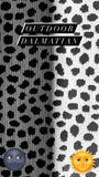 Dalmatian Black & White Woven Outdoor Upholstery Fabric by the Yard - Annabel Bleu