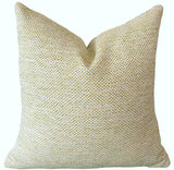 Lemon lime yellow and green woven tropical pillow cover for outdoor use