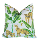Indoor Outdoor Leopard Pillow Cover in Black or Cream - Annabel Bleu