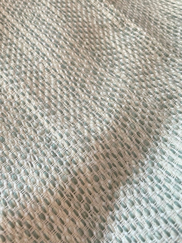 Sale: 1 yard of Woven Mint Green Upholstery Fabric - Annabel Bleu