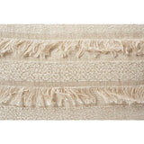 Pampas: Boho Woven Schumacher Fringed Pillow Cover - Annabel Bleu