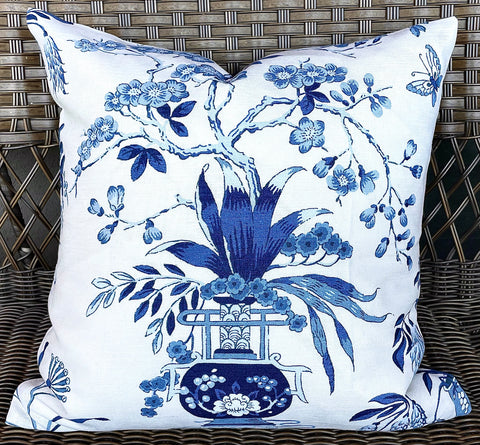 Blue White Porcelain Floral Throw Pillow Covers Vintage Chinoiserie  Decorative Pillowcase Square Cushion for Couch Bed Room 45cm - AliExpress