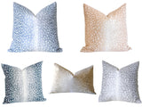 Linen Fawn Pillow Cover / Available in 10 sizes, Pom pom Trim Option - Annabel Bleu