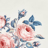 Schumacher Fabric by the yard: Loudon Rose, Rose & Blue - Annabel Bleu