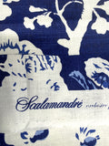 Scalamandre Indigo Floral Pillow Cover 22x22” - Annabel Bleu