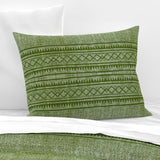10 Sizes Available: Evil Eye Hmong Batik ZIPPER Pillow Cover 18x18 20x20 24x24 26x26 Olive Pillow / Hmong Pillow Case - Annabel Bleu