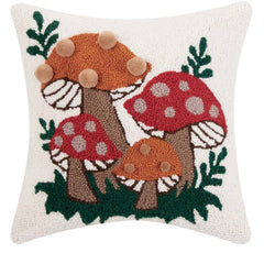 Justina Blakeney Mushroom Pom Pom Hooked Pillow